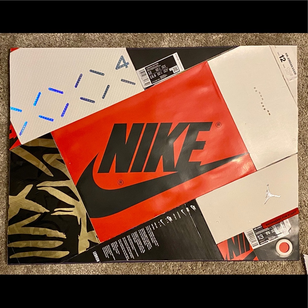 Custom shoe box wall art Jordan and Nike